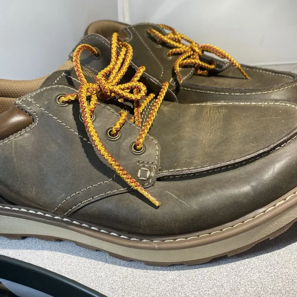 Men 9.5 Earth Spirit Shoes Brown Tie Up Casual Or Dress Emery Gelron Cushion
